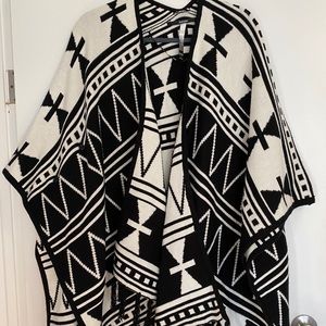 Black & White Poncho